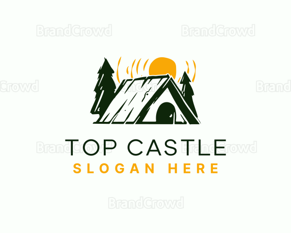 Camp Cabin Tent Logo