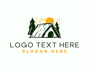 Lodge - Camp Cabin Tent logo design