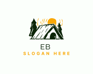 Camp Cabin Tent Logo