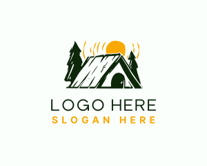 Camp Cabin Tent Logo