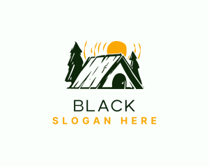 Camp Cabin Tent logo design