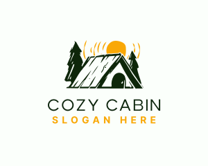 Cabin - Camp Cabin Tent logo design