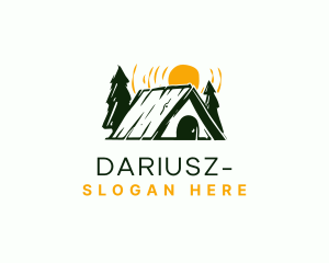 Tent - Camp Cabin Tent logo design