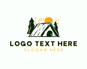 Tent - Camp Cabin Tent logo design