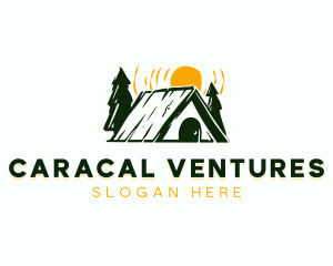 Camp Cabin Tent logo design