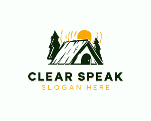 Camp Cabin Tent logo design