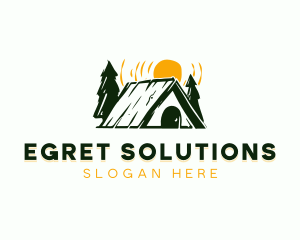 Camp Cabin Tent logo design