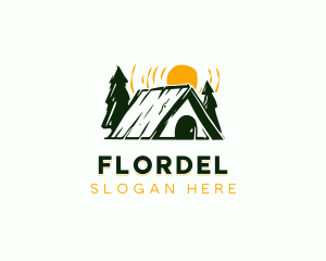 Camp Cabin Tent logo design