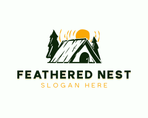 Camp Cabin Tent logo design