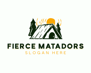 Camp Cabin Tent logo design