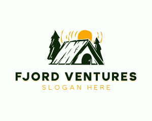 Camp Cabin Tent logo design