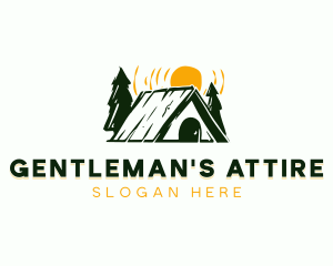 Camp Cabin Tent logo design