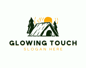 Camp Cabin Tent logo design