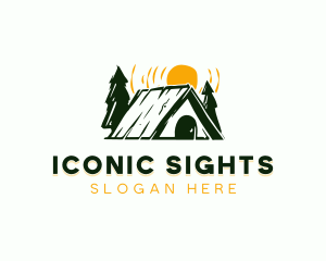 Camp Cabin Tent logo design