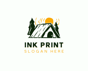 Camp Cabin Tent logo design