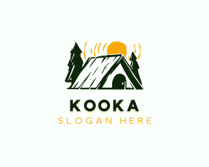 Camp Cabin Tent logo design