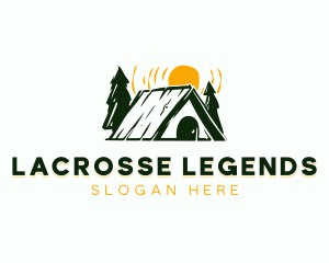 Camp Cabin Tent logo design