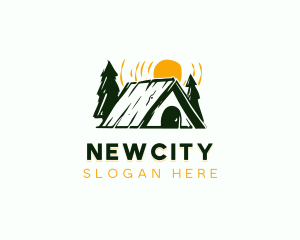 Camp Cabin Tent logo design