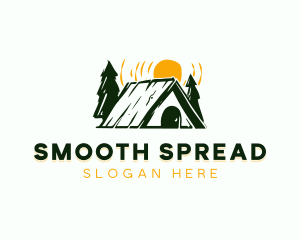 Camp Cabin Tent logo design