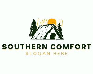 Camp Cabin Tent logo design