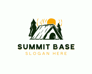 Camp Cabin Tent logo design