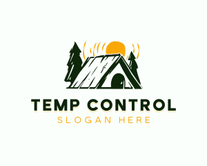 Camp Cabin Tent logo design