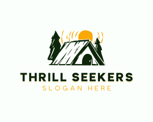 Camp Cabin Tent logo design