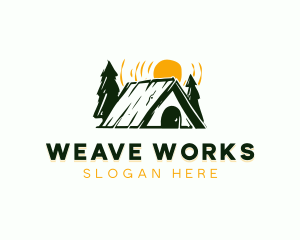 Camp Cabin Tent logo design