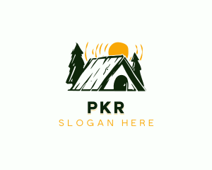 Camp Cabin Tent logo design