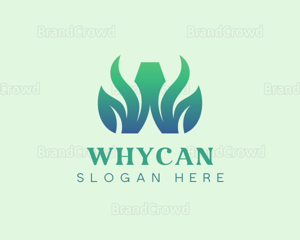 Healthy Leaf Letter W Logo