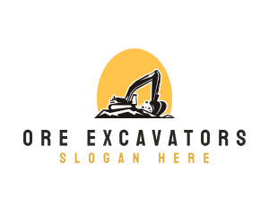 Excavation Machinery Mining logo design