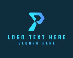 Logistics Delivery Letter P Logo