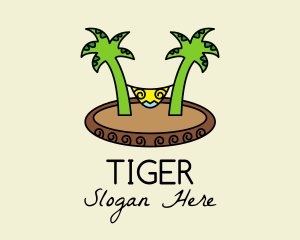 Tropical Beach Hammock  Logo