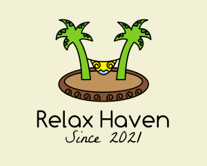 Hammock - Tropical Beach Hammock logo design