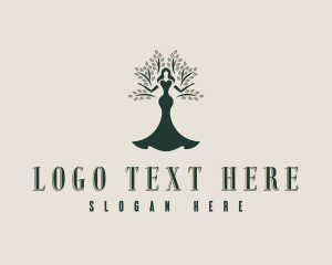 Gown - Woman Tree Dress logo design