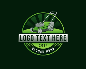 Lawn Mower Landscaping Logo