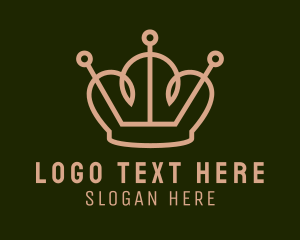 Sew - Brown Pincushion Crown logo design