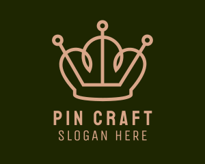 Pins - Brown Pincushion Crown logo design