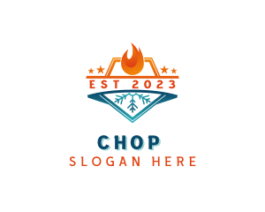 Heating - Fire Ice Hvac Conditioning logo design