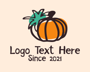 Farming - Pumpkin Vegetable Garden logo design