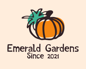 Pumpkin Vegetable Garden  logo design