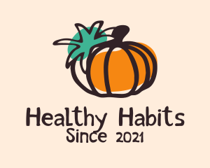 Pumpkin Vegetable Garden  logo design