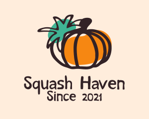 Squash - Pumpkin Vegetable Garden logo design