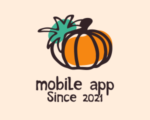 Grocer - Pumpkin Vegetable Garden logo design