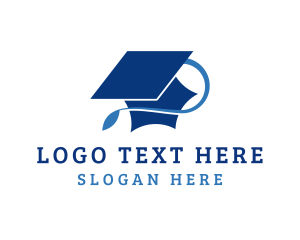 Vocational - University Graduation Cap logo design