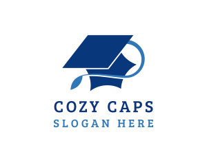 University Graduation Cap logo design