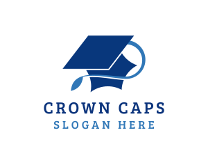 University Graduation Cap logo design