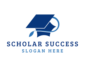Scholarship - University Graduation Cap logo design