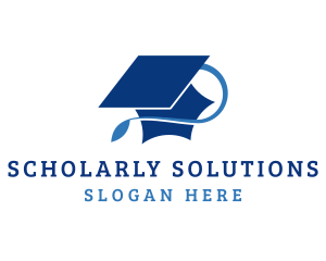 Scholar - University Graduation Cap logo design