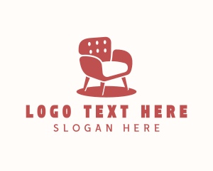 Home Decor - Armchair Furniture Upholstery logo design